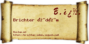 Brichter Ádám névjegykártya